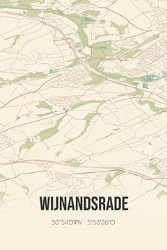 Alte Landkarte von Wijnandsrade (Limburg) von Rezona