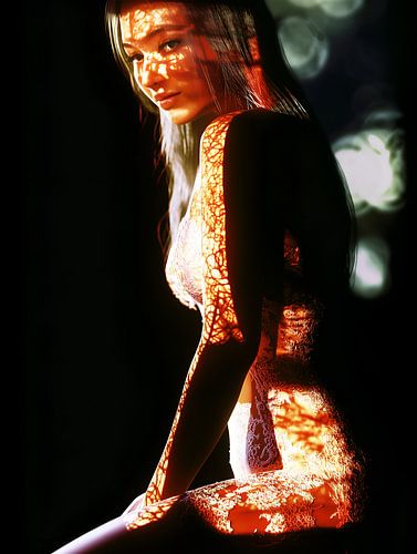 Portret vrouw in lingerie