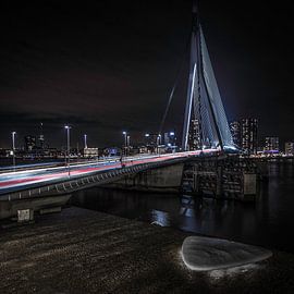 Erasmusbrug at night by Gino Heetkamp