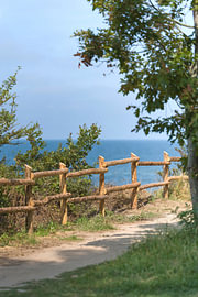 Fence on the cliffs near Rewal by Heiko Kueverling
