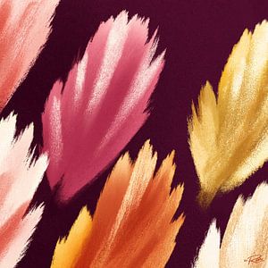 Motifs de peinture douce dans une lumière chaude