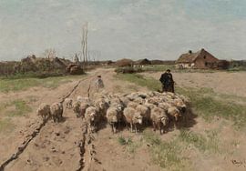 Schapen in het landschap, Anton Mauve