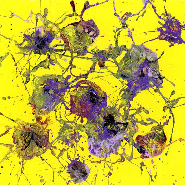 Sun Dance Vibrant Hammer Smash Abstract by Dorothy Berry-Lound