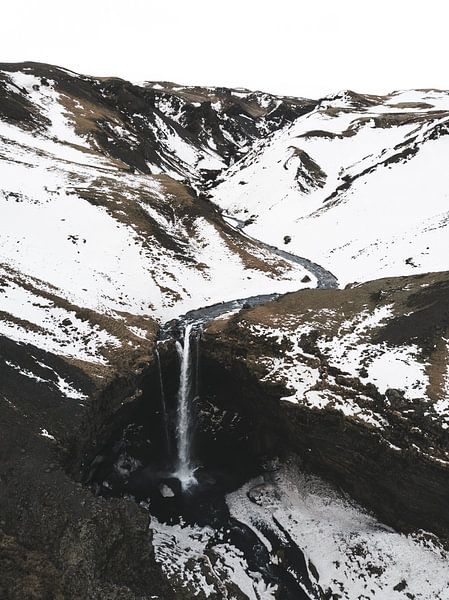 Isländischer Wasserfall (Kvernufoss) von Michiel Dros