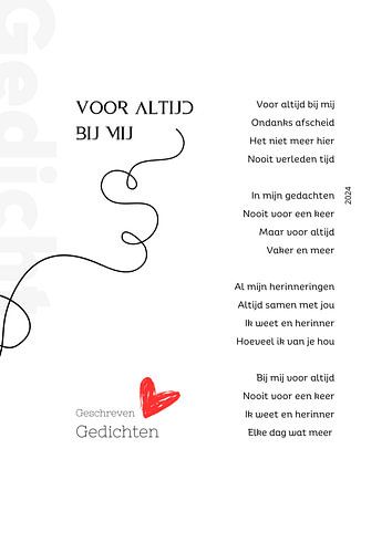 Gedicht - Für immer mit mir