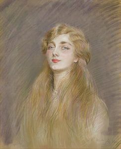 Paul César Helleu - Porträt von Mlle Blanche de Pas