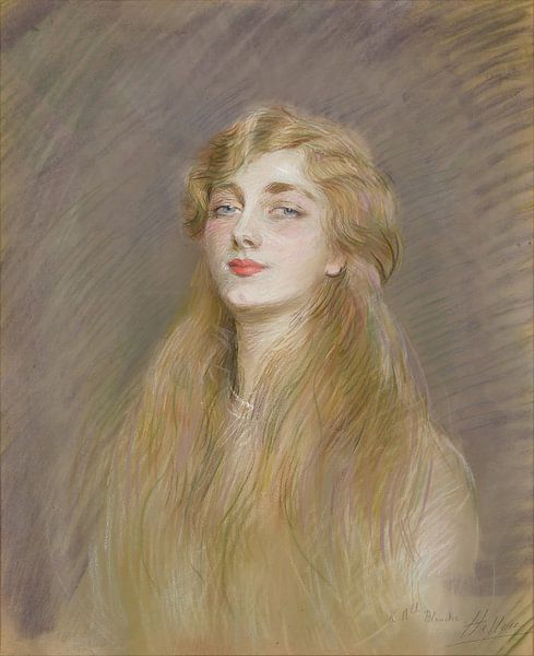 Paul César Helleu - Porträt von Mlle Blanche de Pas von Peter Balan