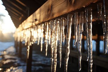 Eiszapfen im Sonnenlicht von Hans-Jürgen Flaswinkel