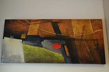 abstract werk in brons kleuren