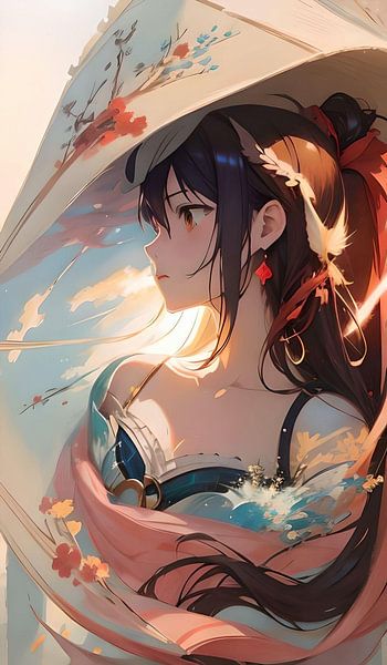 Japanese drawing style - anime girl by Emiel de Lange