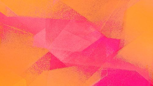 Zonsopgang in oranje, kleurrijke moderne abstractie