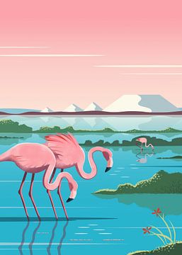 Flamingo's op Bonaire van Eduard Broekhuijsen