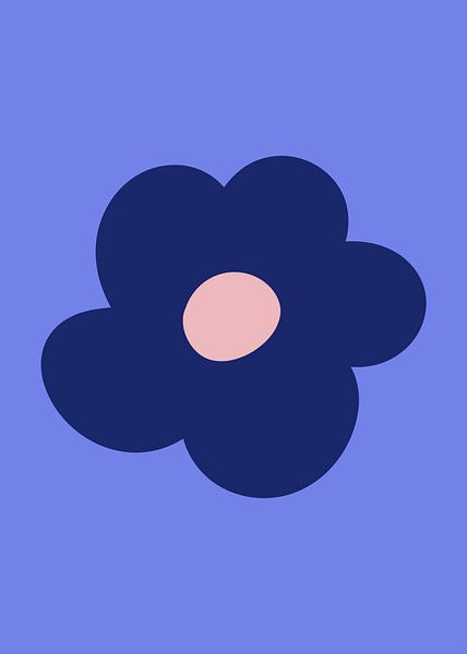 Einfache blaue Blume von Studio DZW