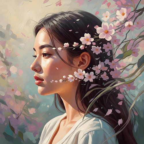 Whispering Blossoms - Traumhaftes weibliches Profil