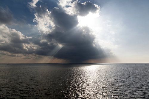 Sun's hiding behind a dark raincloud