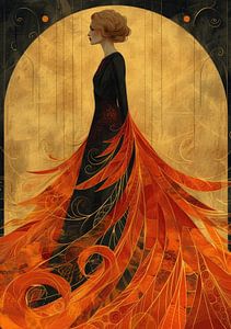 Art Deco Gold Print Poster