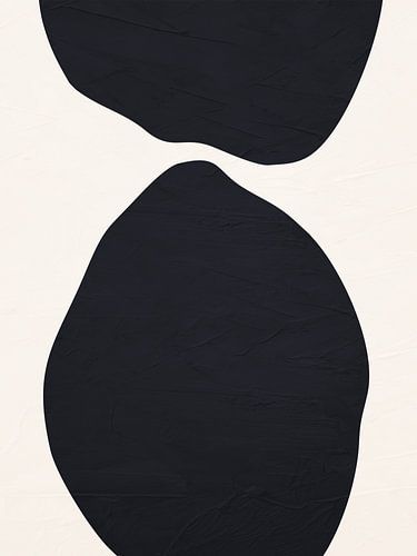 Organic abstract art - black and white tones