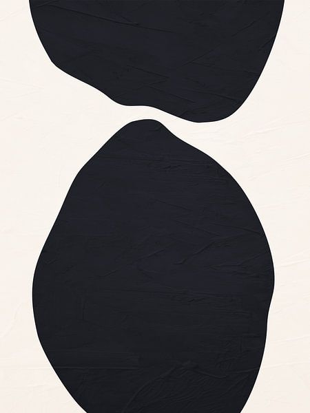 Organic abstract art - black and white tones by Online Arts