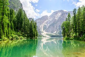 Pragser Wildsee oder Pragser Wildsee in den Dolomiten