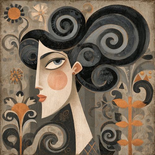 Woman with Flowers | Woman Portrait