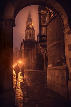 La tour St. Martin lors d'une promenade nocturne sur Hessel de Jong