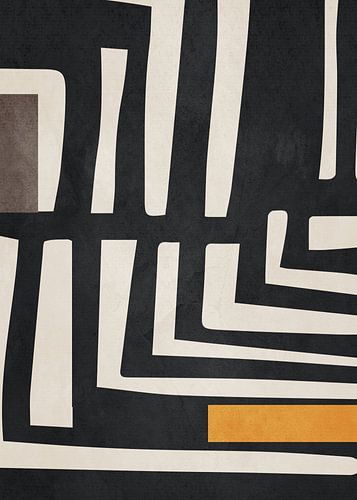 Geometrische Muster mit schwarzen und weißen Linien