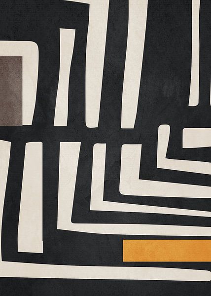 Geometrische Muster mit schwarzen und weißen Linien von ThingDesign 