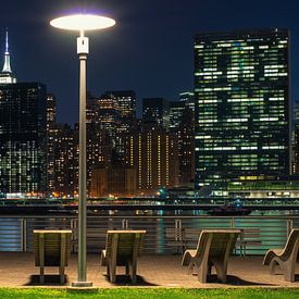 New York in de nacht van Kees Jan Lok