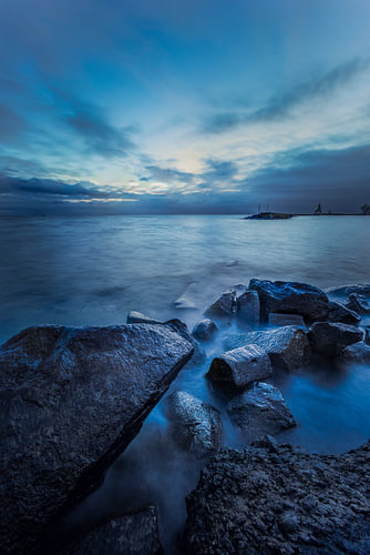 Blue hour on the Markermeer near Hoorn