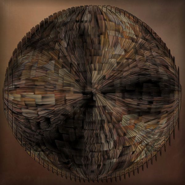 Figure abstraite teintée de brun par Carla van Zomeren