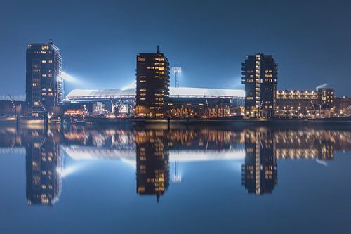 Feijenoord Stadion "De Kuip" Reflectie in Rotterdam