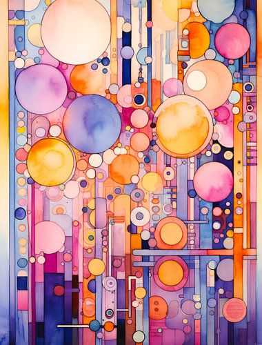 Dynamisch abstract schilderij