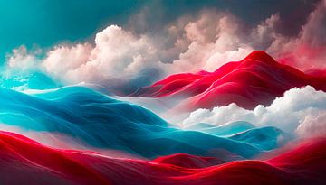 Rood, blauw en witte kleuren van Mustafa Kurnaz