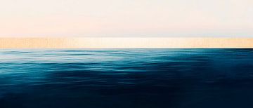Rust aan de horizon - Abstract zeegezicht van Poster Art Shop