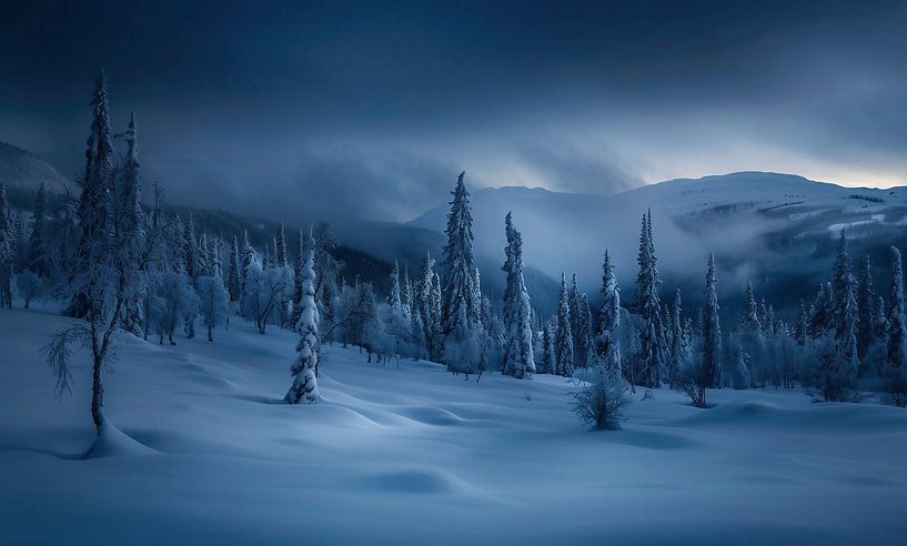 Frosthauch in den Höhen von fernlichtsicht