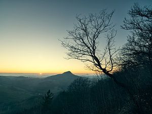 Winterlicher Stuifen im Sonnenuntergang