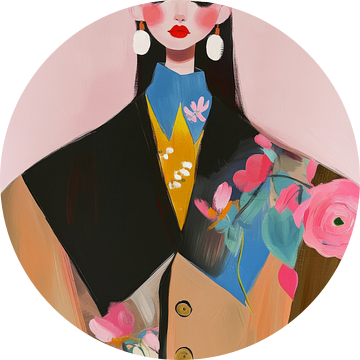 Dressed to Blossom, modern portret van Carla Van Iersel