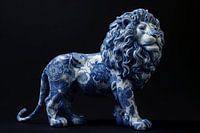 Delft blue lion