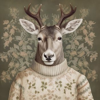 Reindeer in winter jumper