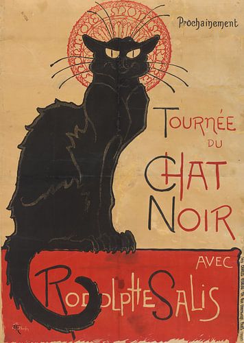 Poster for the theatre cafe Le Chat Noir in Paris, Théophile Alexandre Steinlen