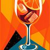 Aperol im Glas - Pop Art von drdigitaldesign