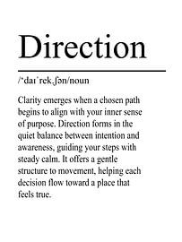Direction Definition - White by WordsThatInspire