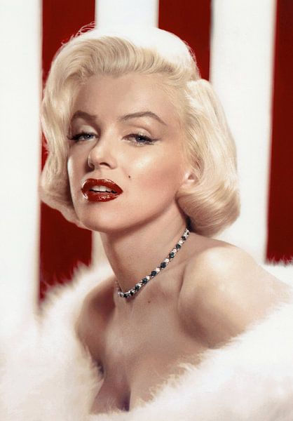 Marilyn Monroe schwül, mit roten Lippen von Atelier Liesjes