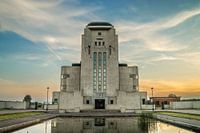 Radio Kootwijk bij zonsondergang