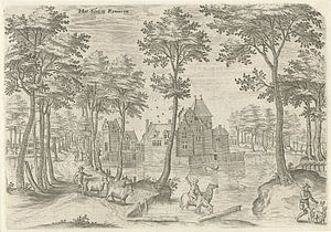 Hans Collaert (I), Blick auf das Flussschloss