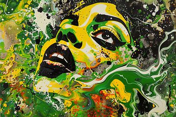 abstract portret van vrouw van Egon Zitter