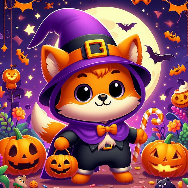 Trick or Treat Fox by Laly Laura