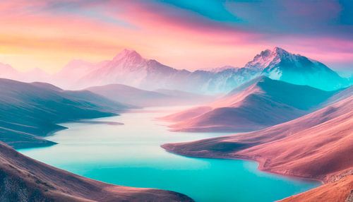 Landschap met bergen