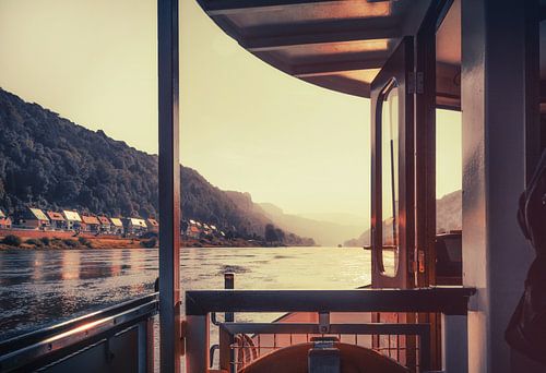 Panorama view of the Elbe in Bad Schandau