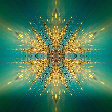 Mandala éclaboussant des gouttes d'eau sur Sabine Wagner